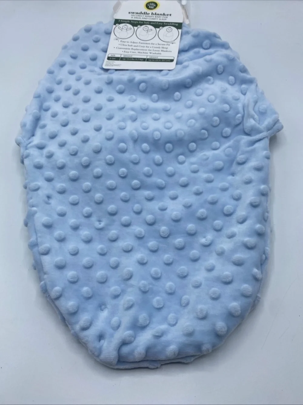 Little Me Snuggle Blanket /Wrap Thank Heaven for Little Boys Blue Comfy Sleep